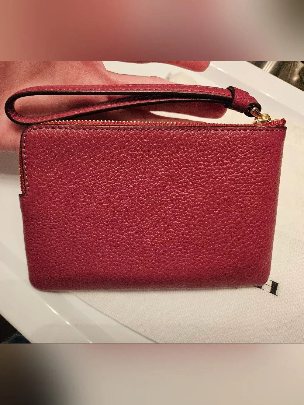 Coach Corner Zip Wristlet +Dust Bag - Picture 6 of 16